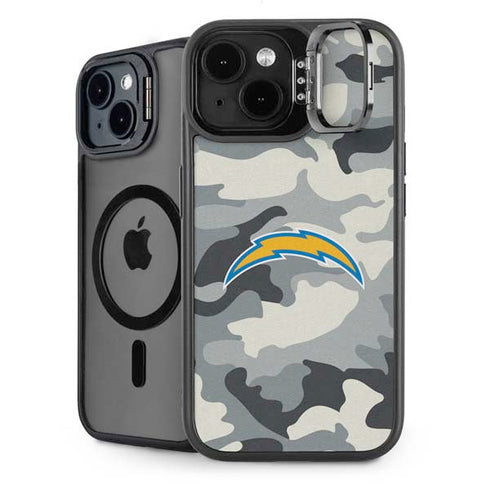 NFL Los Angeles Chargers Camo iPhone 15 Kickstand Case